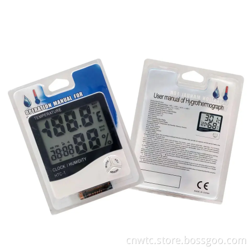 HTC-1 Indoor Temperature and Humidity Monitor: Accurate Digital Thermometer & Hygrometer